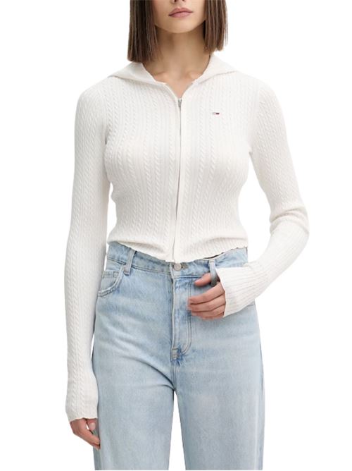 Cardigan con zip e cappuccio in misto cotone Tommy Jeans | DW0DW21673YBH